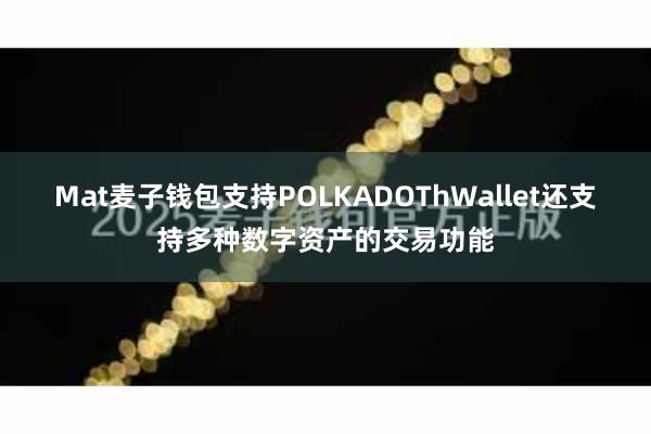 Mat麦子钱包支持POLKADOThWallet还支持多种数字资产的交易功能