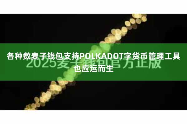 各种数麦子钱包支持POLKADOT字货币管理工具也应运而生