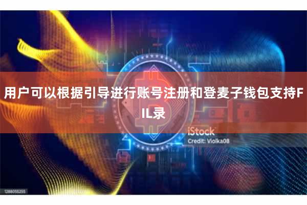 用户可以根据引导进行账号注册和登麦子钱包支持FIL录