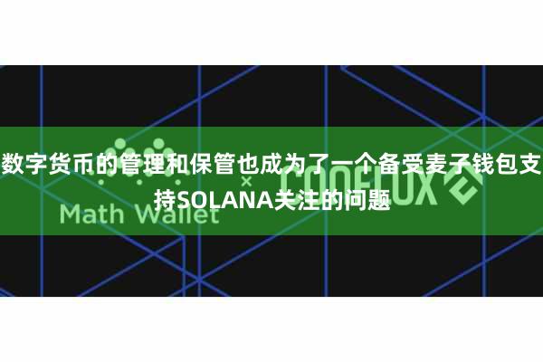数字货币的管理和保管也成为了一个备受麦子钱包支持SOLANA关注的问题