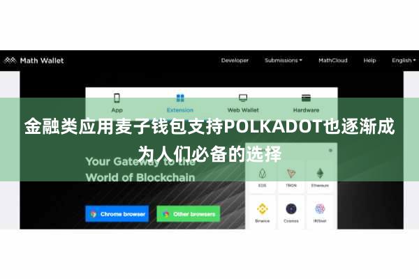 金融类应用麦子钱包支持POLKADOT也逐渐成为人们必备的选择