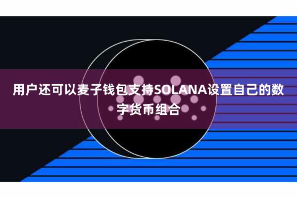 用户还可以麦子钱包支持SOLANA设置自己的数字货币组合