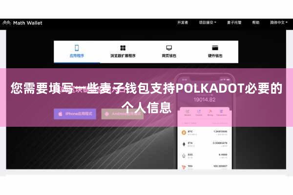 您需要填写一些麦子钱包支持POLKADOT必要的个人信息