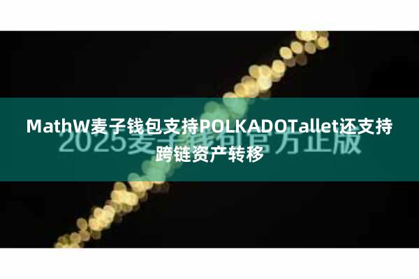 MathW麦子钱包支持POLKADOTallet还支持跨链资产转移